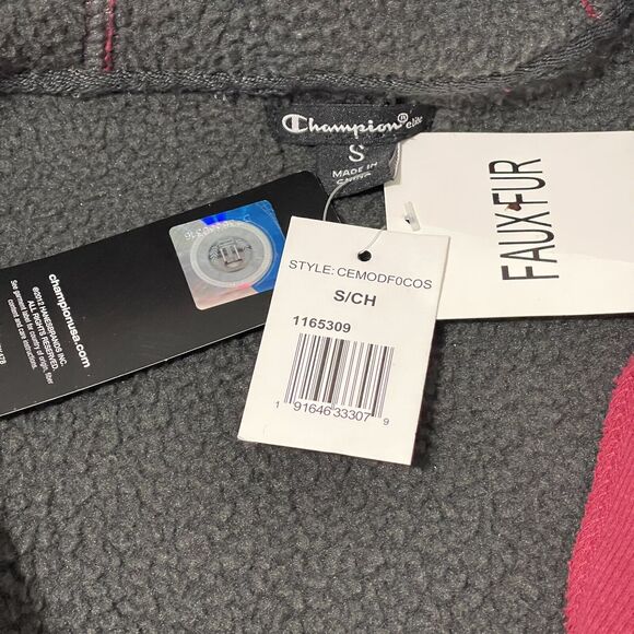 Washington State Cougars Hoodie Men Small Red Faux Fur Full Zip Jacket WSU - Picture 3 of 10